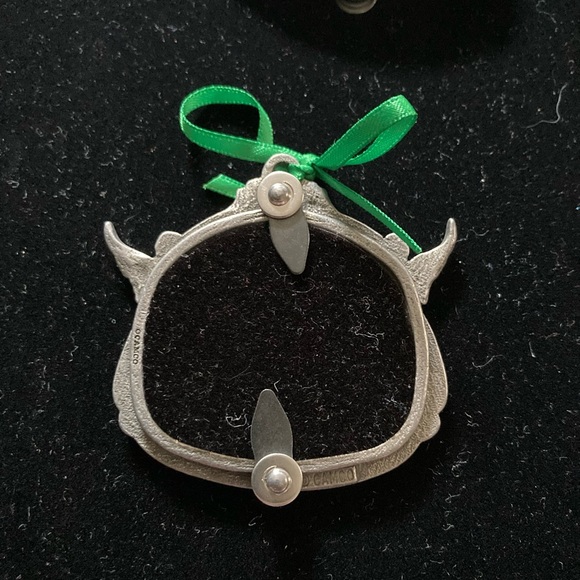 Pewter Christmas Ornament. First Christmas Together 2 Angels & Holly By Camco - Picture 3 of 3